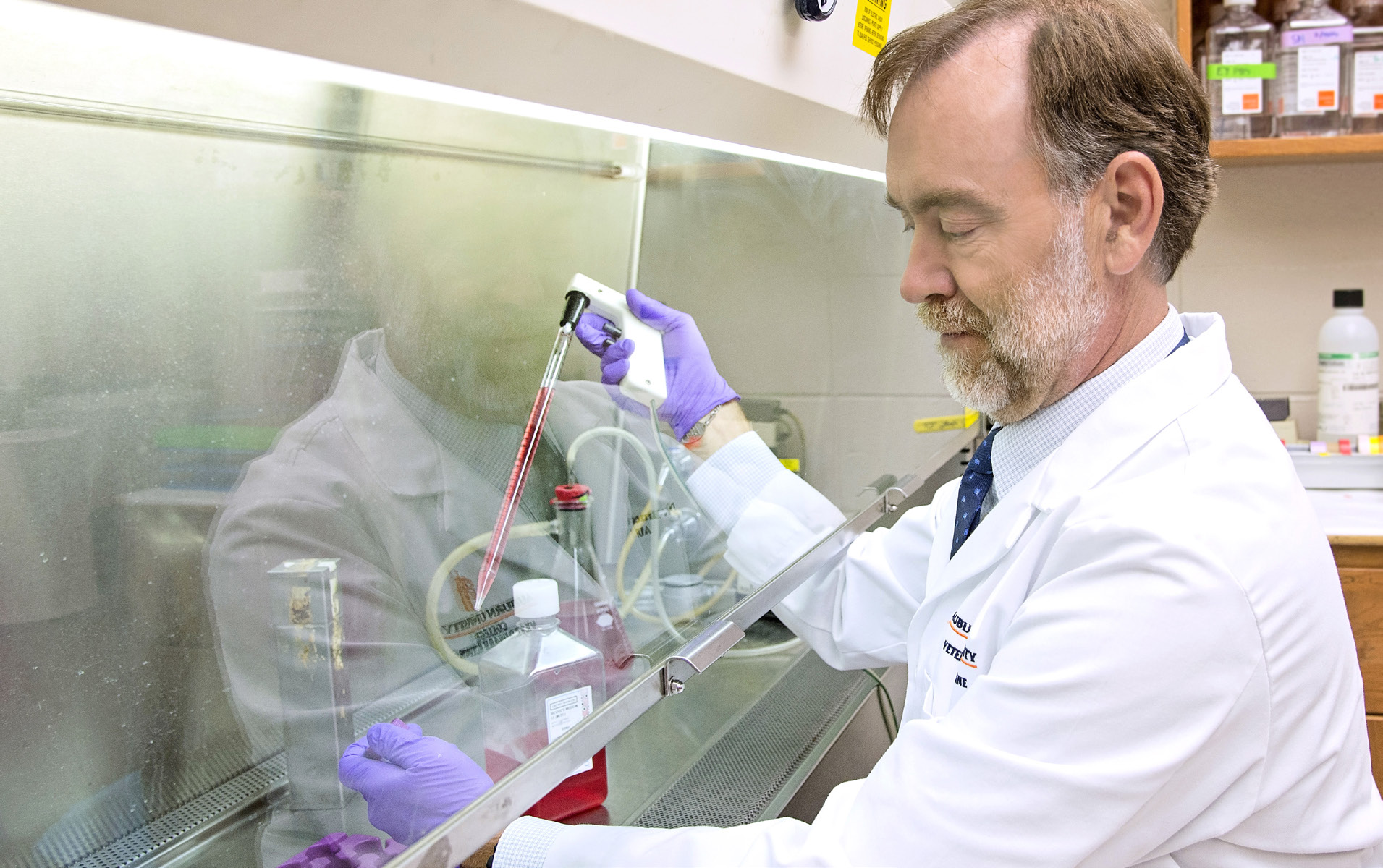 photo of Dr. Bruce Smith in lab