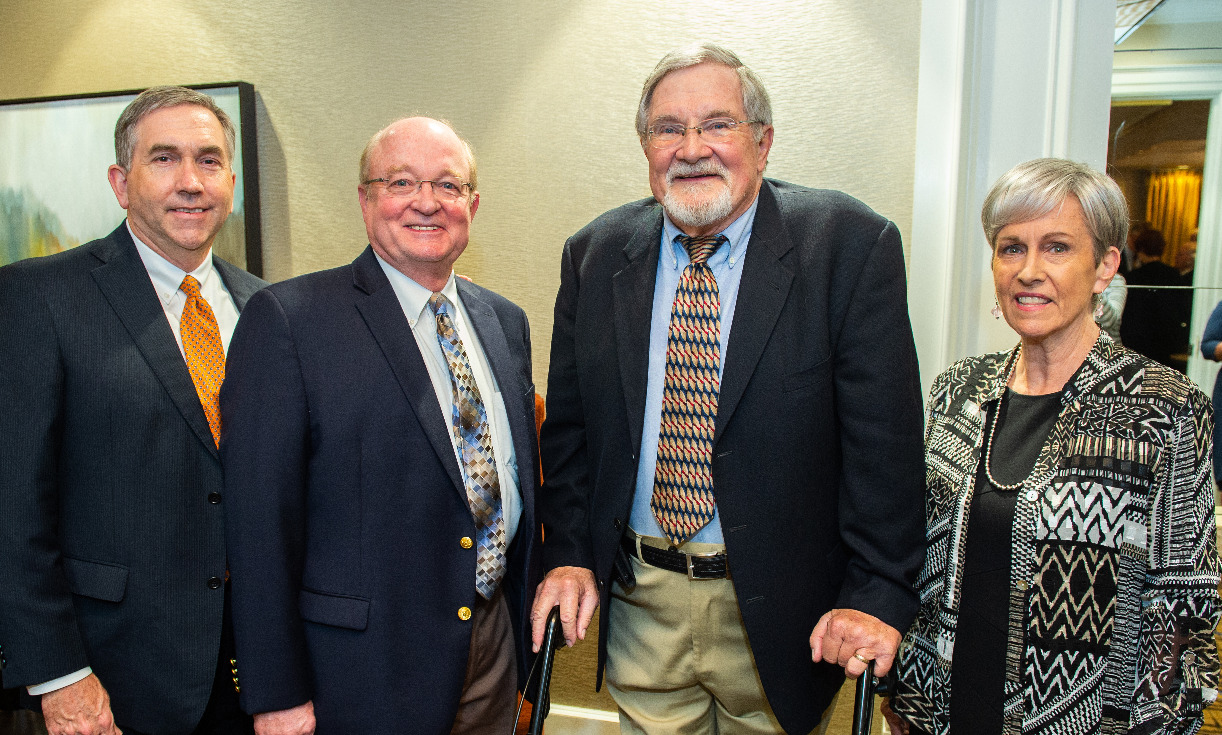 From left: Dean Calvin Johnson, Dr. Hoyt, Dr. Swaim and Dr. Kennedy Arrington.