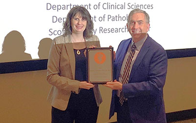 Dr. Horzmann and Dean Johnson