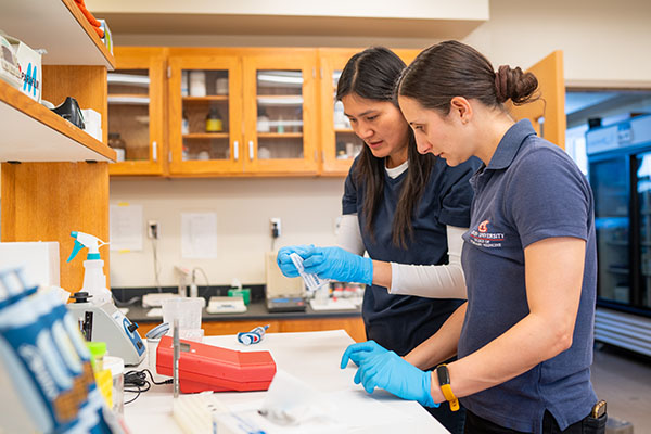 Dr. Ceriotti and Lab assistant Shin