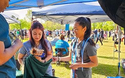 Students at event