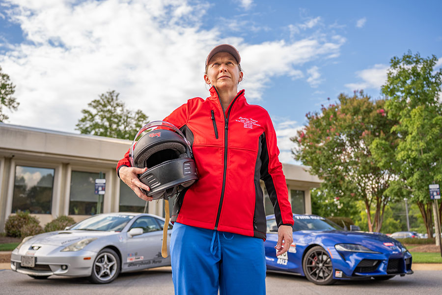 Dr. Towns with helmet