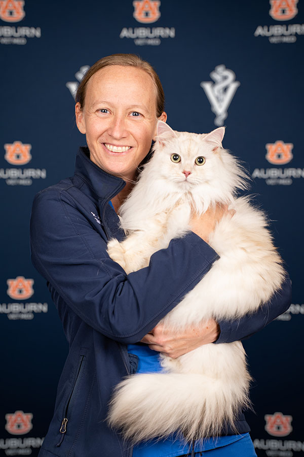 Dr. Towns with cat