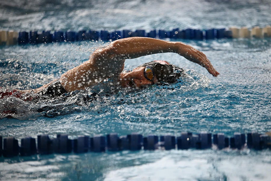 Dr. Towns swimming